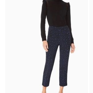 Kate Spade Wild Ones Navy Leopard Pant Size 16 NWT